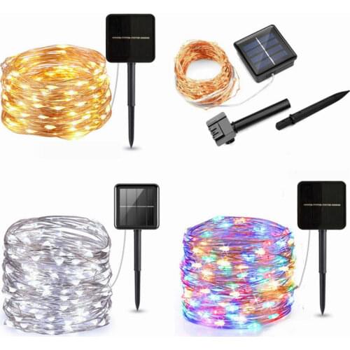 Led Outdoor Solar String Lights Fairy Garland Home New Year Christmas Wedding Party Decoration Powered By Solar Lamp 10m 20m