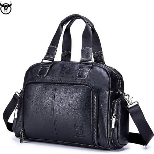 High quality Messenger Bag Genuine Leather Men Shoulder Bag Vintage Male Casual Totes Handbag Cowhide Crossbody Bag Men Travel