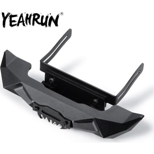 YEAHRUN Metal Front Bumper for Axial SCX10 1/10 RC Rock Crawler Car Accessories Upgrade Parts #G