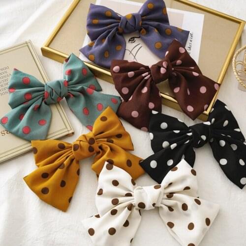 New fashion charm summer little extra large bow hair clip Korean womens ponytail press release art spring clip headdress