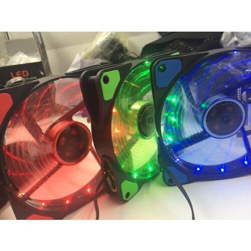120MM 12cm Led fan 12025 120X120X25mm Computer Case Cooling fan 12V 0.2A fan with Sponge cushion noise reduction 3pin 4D
