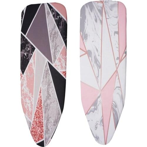 2Pcs 140X50CM Fabric Marbling Ironing Board Cover Protective Press Iron Folding - 1 & 3