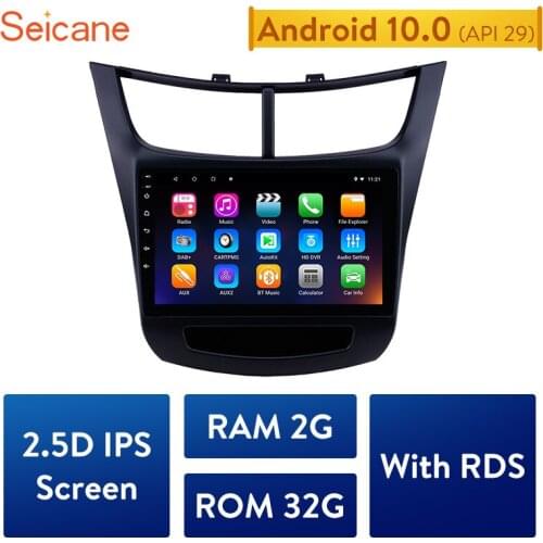 Seicane Android 10.0 2G+32G Car Radio stereo GPS Navi Head Unit Player For 2015 2016 Chevy Chevrolet New Sail With IPS 2.5D RDS