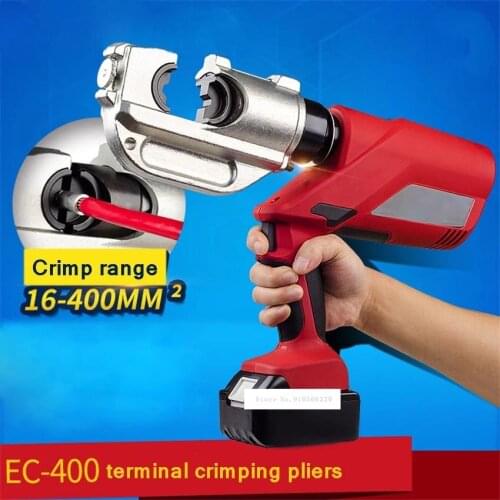 EC-400 18V Rechargeable Hydraulic Pliers Household Hydraulic Tool Electric Hydraulic Clamp Crimping Plier For Crimping 16-400mm2