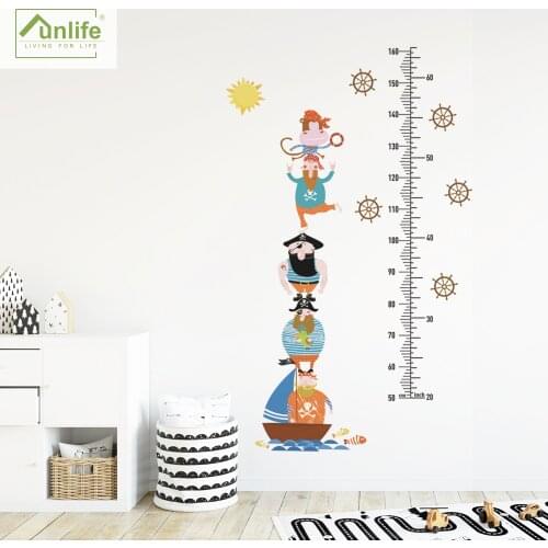 Funlife® Home Decorative Pirates Height Chart Wall Decals Record Growth Wall Stickers Nursery Childrens Bedroom Decor Wallpaper
