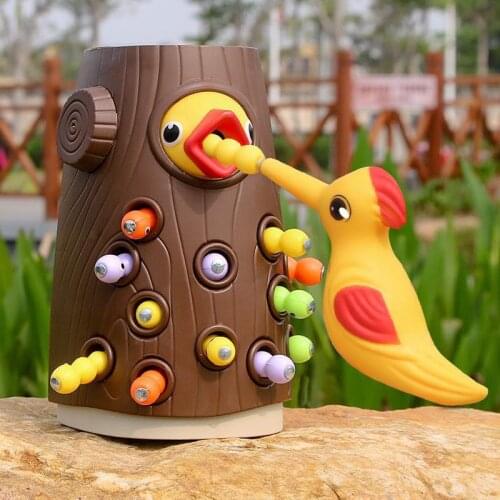 Woodpecker Doctors Catching Insects Feeding Birds Toys Childrens Intelligence Magnetic Catching Insects Games Small Toys Gifts