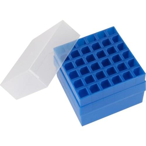 Plastic 36 Sockets Centrifuge Tube Rack Box With Clear Cover 10ml/15ml Centrifugal Tube Holder Laboratory Test Tube Supplies