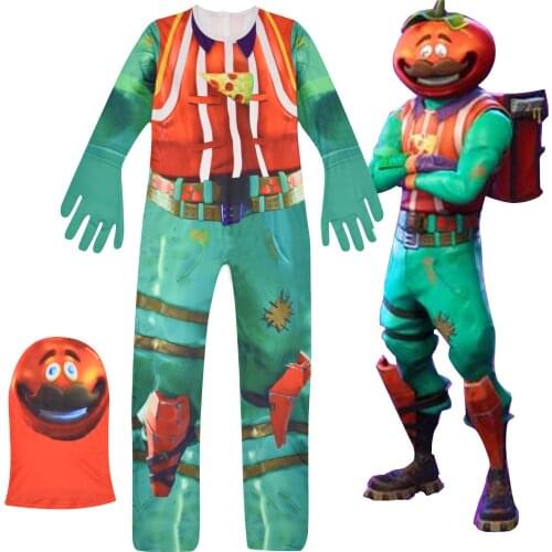 Selling Flytrap Skin Decoration raven Boy Cosplay Clothes new year Costume Battle Royale Party Funny Kid Clothing Pumpkin man