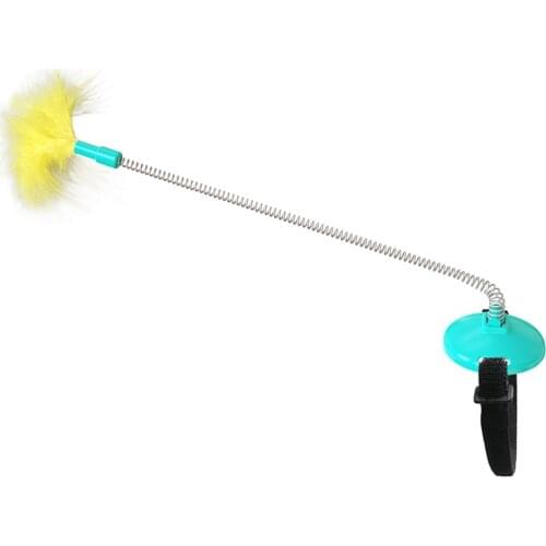 Legendog Funny Feather Teaser Stick Head-Mounted Relieve Boredom Plastic Interactive Pet Collar Toy For Cat Kitten Accessories