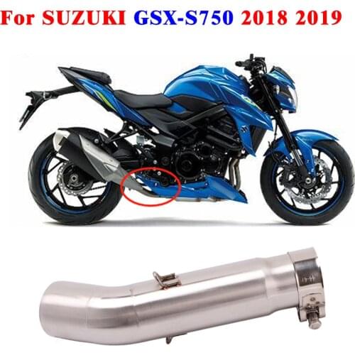 Motorcycle Exhaust Modifed Middle Slip On For SUZUKI GSX-S750 GSX S 750 2018 2019 GSXS 750 GSXS750 18 19 Connection Link Pipe
