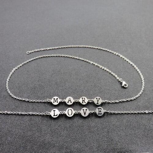 316L Stainless Steel English Name Design, Customizes Name Commemorative Jewelry