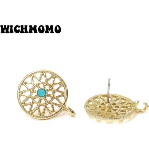 2019 New 18*24mm 6pieces/bag High Quality Zinc Alloy Oval Earring Base Connectors Linkers for DIY Earring Jewelry Accessories