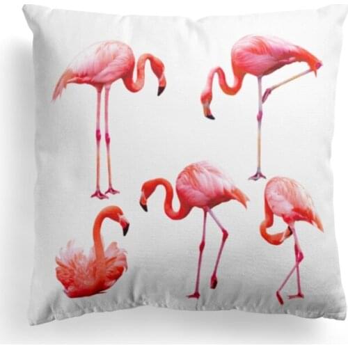 OEM serive india animal bird pattern printed sofa seat white cushion covers