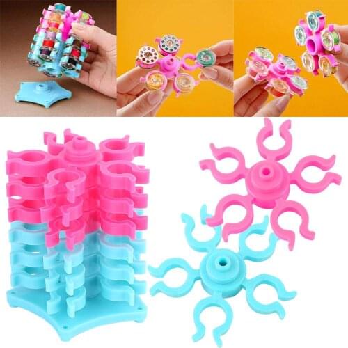 Plastic Bobbin Stand Sewing Thread Bobbin Holder Clamp Clips Column Rack For Embroidery Home DIY Handicrafts Storage Supplies