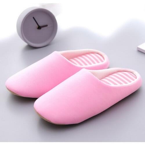 Womens Slippers Fashion Striped Winter Home Slippers Warm House Shoes Soft Flip Flop Men Loafer Indoor Bedroom House Shoes 2021