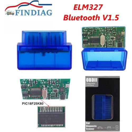 ELM327 V1.5 OBD II Code Scanner Single PCB Board For Android Windows Best PIC18F25K80 Chip More Protocols Better Than V2.1
