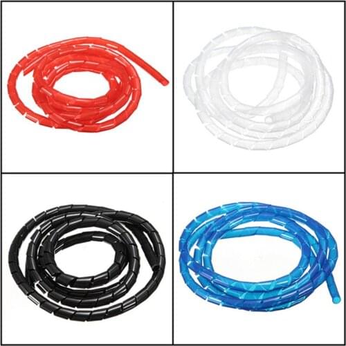 1M/2M Spiral Wrap Sleeving Band Tube Cable Protector Line 4-60M Wire Management Wrap with Clip Tool Spiral Office Home