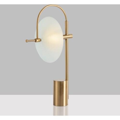 Light luxury table lamp Nordic Hotel model room metal decorative table lamp living room bedroom study gold table lamp