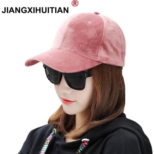 Warm winter Plain Velvet baseball caps with no embroidered casual dad hat strap back outdoor blank sport cap and hat for women