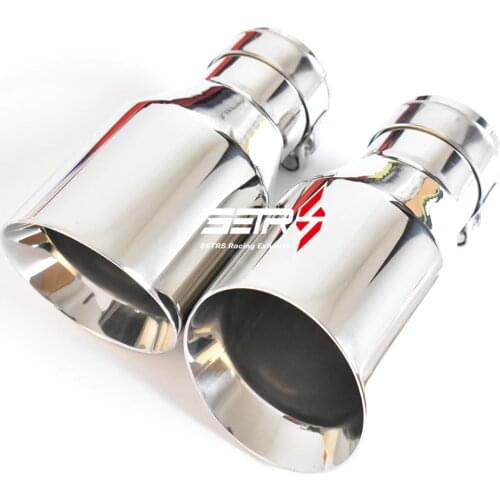 1 PC Car Stainless Steel Universal Exhaust System Muffler Tip End pipe Car Exhaust Tip For Mazda BMW