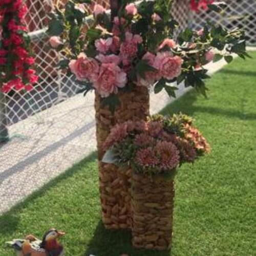 Chinese Two Color Floor Vase For Flower Straw Tabletop Balcony Office Living Room Home Decoration Flower Vase 1657175