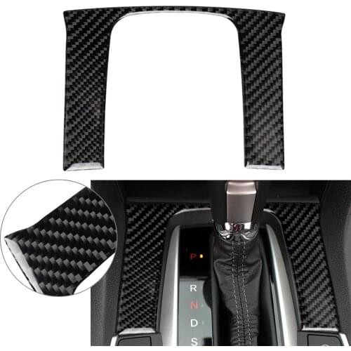 Carbon Fiber ABS Shift Interior Gear Cover Panel Trim For Honda Civic 10th X 2016 2017 2018 2019