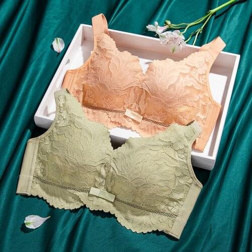 Womens wire free Full Coverage lace Soft Cups Non Padded Minimizer Bra 34 36 38 40 42 B C D E