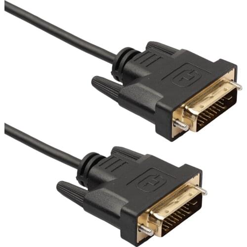 LCD Digital Monitor DVI D To DVI-D Gold Male 24+1 Pin Dual Link TV Cable For TFT Link Cable Adapter IN STOCK