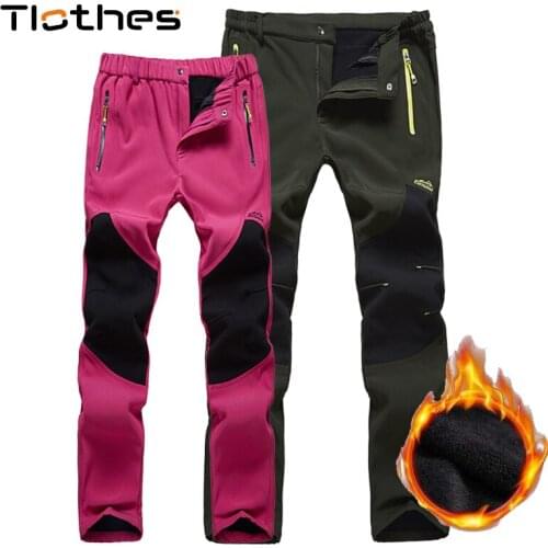 Winter Fleece Hike Pants Women Trekking Pants Stretch Softshell Outdoors Fishing Hiking Pants Waterproof Tactical Pants Women