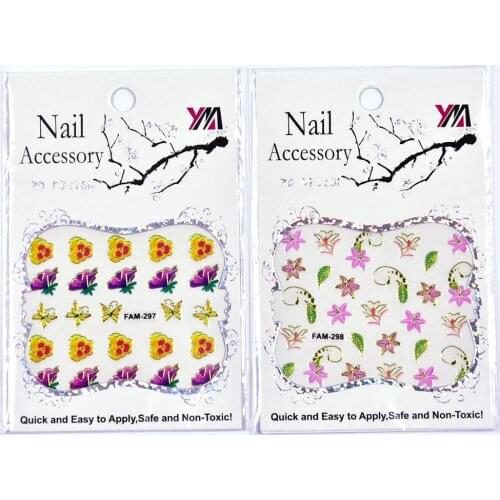 100PCS/Lot 3D Nail Art Lace Stickers Transfers Nail Art 3D Sticker Glitter Gold Decal White Rose Flowers and Lace Hearts