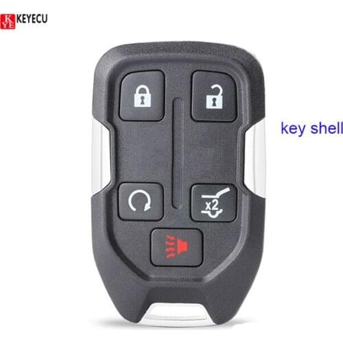 Keyecu 5 Button Smart Remote Key Shell Case Fob for Chevrolet Tahoe Suburban 2014 2015 2016 2017 for GMC Yukon FCC:HYQ1AA