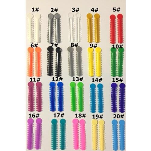 5Packs #1 Orthodontic Elastic Ligature Ties Dental Rubber Bands Chains