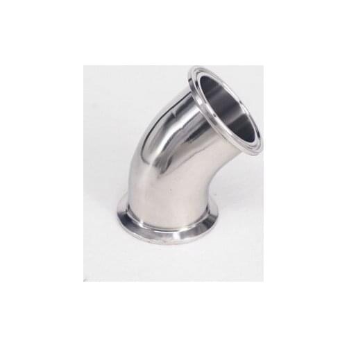 51mm Pipe OD 2" Tri Clamp 304 Stainless Steel Sanitary 45 Degree Elbow Pipe Fitting For Homebrew Diary Product