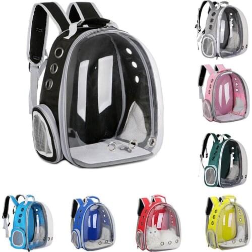 Free shipping Cat bag Breathable Portable Pet Carrier Bag Outdoor Travel backpack for cat and dog Transparent Space pet Backpack