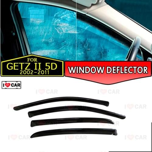 Window deflector for Hyundai Getz 5D 2002-2011 car window deflector wind guard vent sun rain visor cover car styling decor