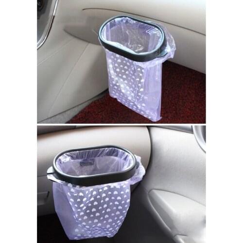 A0NE Holder Universal Car Trash Bag Holder Foldable Car Organizer Vehicle Frame Garbage Bag Storage Hanging Holder Removable
