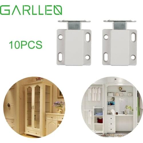 GARLLEN 10pc Magnetic Strike Plate Closet Ball Catch Holder Door Catche Latch Hidden Door Stops for Wardrobe Cabinet Drawer Door