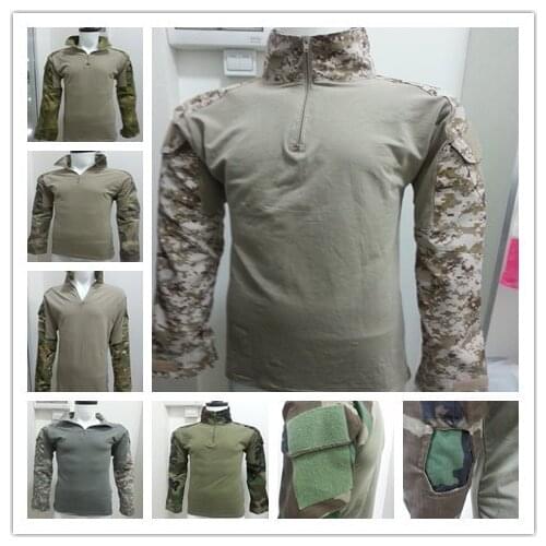 Menss BDU Rapid Tactical Hunting Assault Combat Airsoft Paintball Long Sleeve T Shirt Tops Multicam ACU
