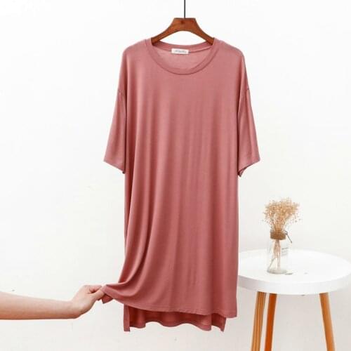 Half Sleeve Spring Summer Night Dress Women Modal Sleepwear Loose Ladies Nightshirt Sleeping Home Clothes Female Nightgowns