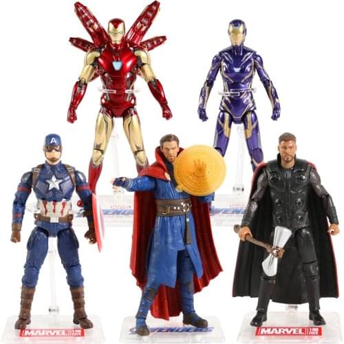 Original Avengers Endgame 7" Action Fiugre Iron Man MK85 Doctor Strange Thor Captain America Virginia Pepper Potts