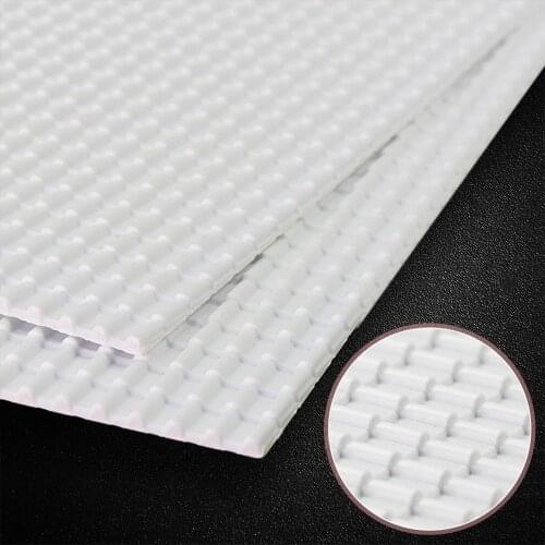 2pcs ABS Styrene 215mm x 300mm Plasticard Roof Tiles Sheet White Architectual Material ABS38