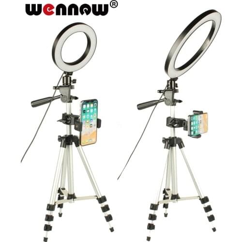 Dimmable LED Studio Camera Ring Light Photo Mobile Phone Video Annular Lamp Tripod Selfie Stick For Xiaomi iphone Canon Nikon