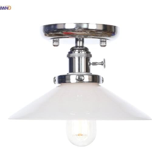 IWHD Modern White Glass LED Ceiling Lamp Living Room Aisle Kitchen Plafon Plafonnier Nordic Ceiling Lights Lamparas De Techo