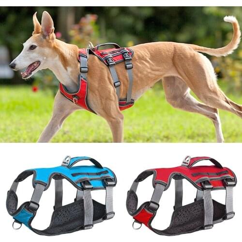 High Quality Reflective Pet Dog Harness Dogs Training Vest for Pet Big Dogs Adjustable Outdoor Harness Service Dog Padded Collar