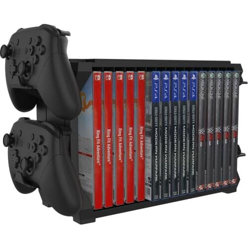 Universal Game Discs Game Storage Rack Game Tower Game Disc Rack Controller Organizer For PS5 / PS4