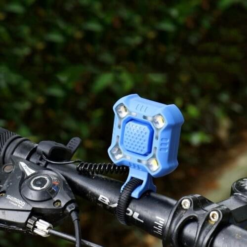 2 in 1 Bicycle Speaker Bicycle Lights 140db USB Charging Waterproo Mountain Bike Road Bike Front Handle Electronic Speaker Light