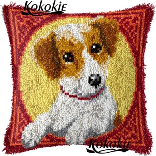 Crocheting Rug Yarn Patchwork Pillowcase Latch hook dog pillow kits handicraft cross stitch kits embroidery needlework sets