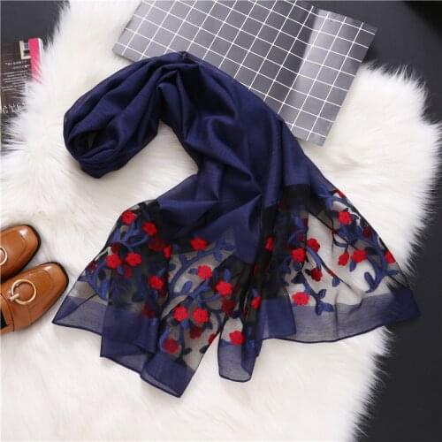 2020 Women Cut Flowers organza Scarf hijab ladies Shawls and Wraps hijabs foulard Femme islamic turban head wraps Beach scarf