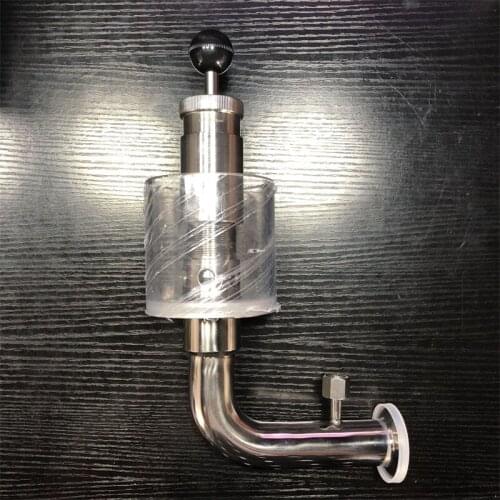1.5" Tri Clamp 0.2-2.2 Bar SUS304 Stainless Sanitary Adjustable Pressure Relief Safety Valve With Pressure Gauge Seat
