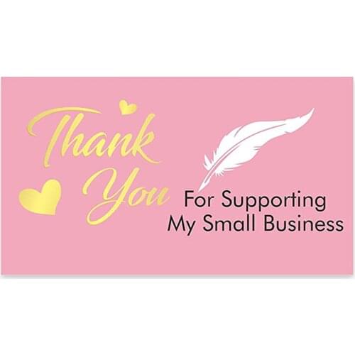 10-30pcs Pink Thank You For Your Order Business Cards Shopping Purchase Thanks Greeting Card Appreciation Card For Small Busines